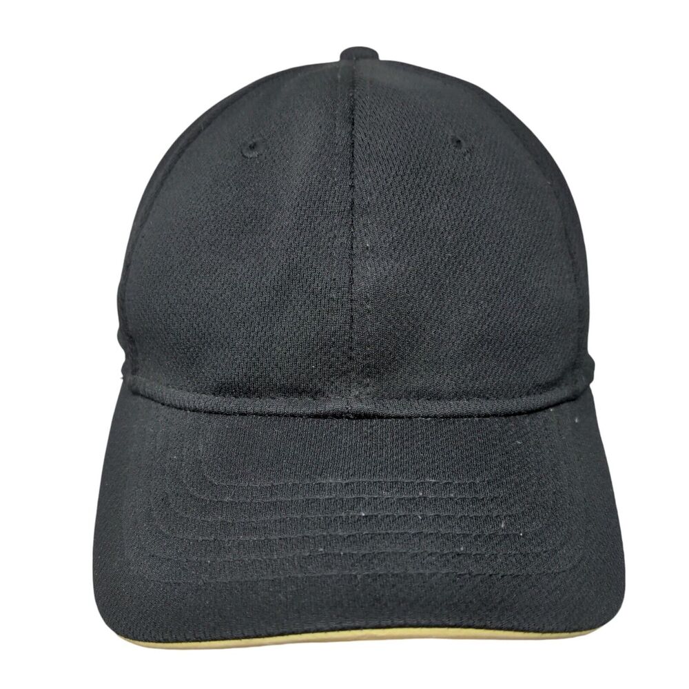 Athletic Works Snapback Hat Black One Size Adjustable Solid Blank